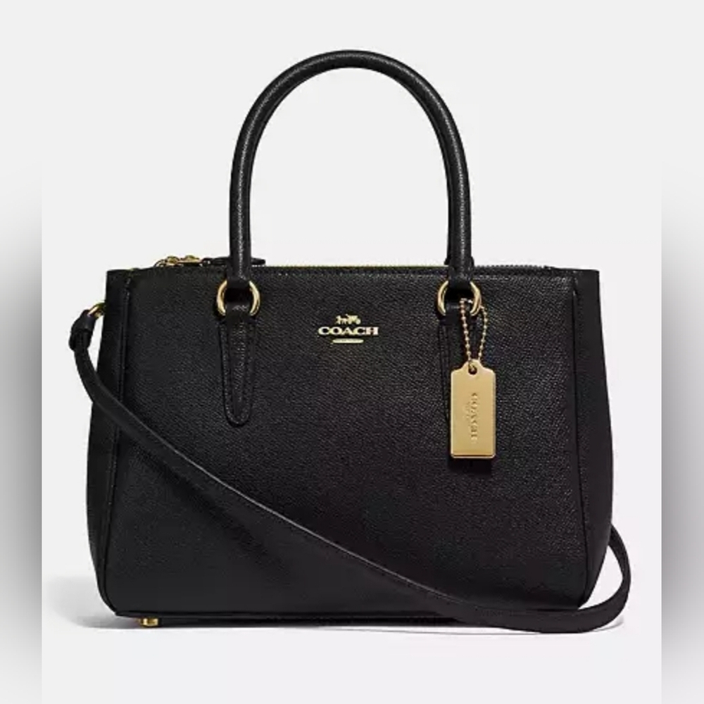 EUC Coach Black Leather Crossbody Bag